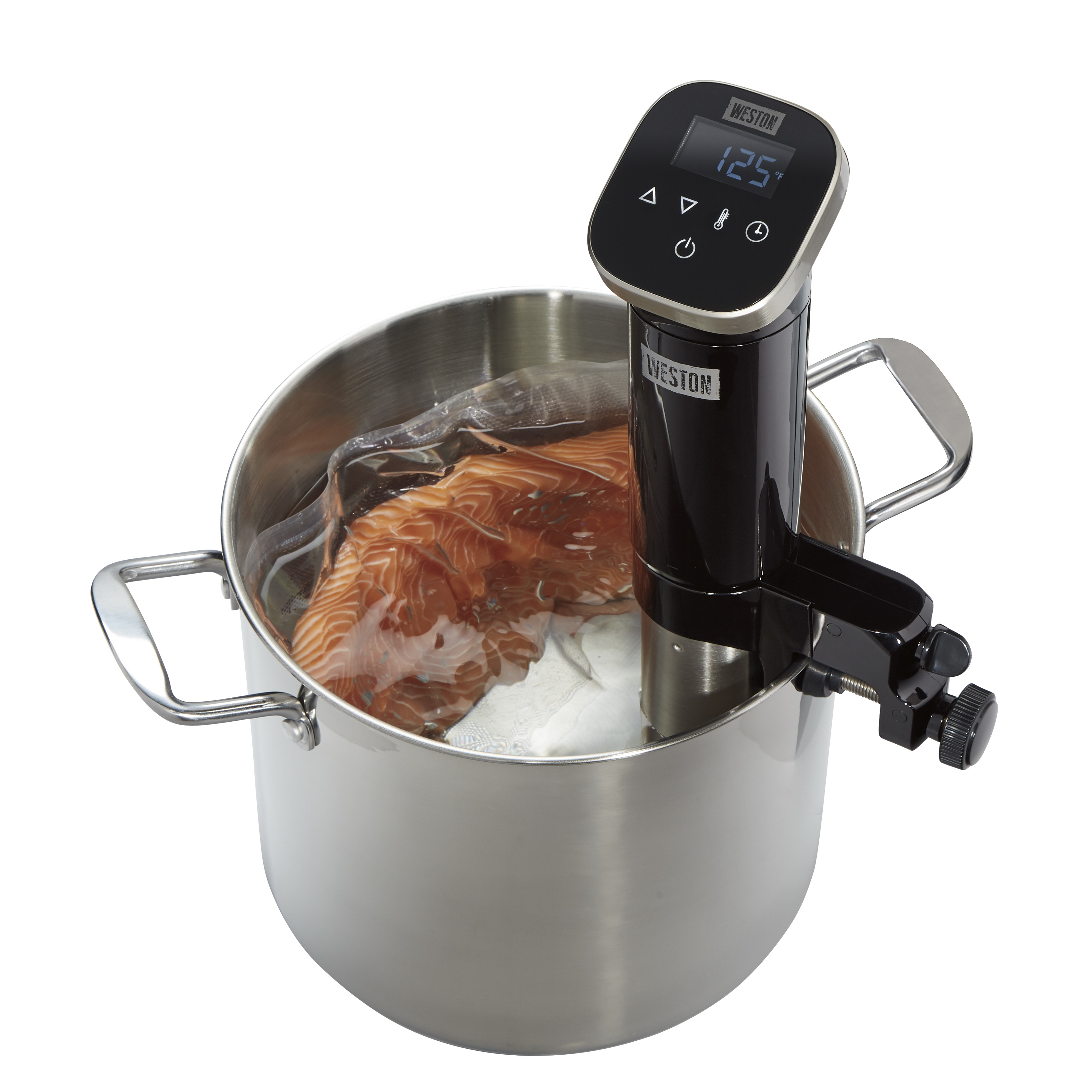 Weston 20 qt. Black Stainless Steel Programmable Sous Vide Immersion Cooker - 4