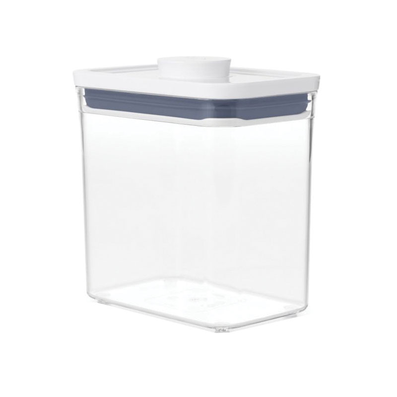 POP 11234600 Food Container, 1.7 qt Capacity, Plastic, Clear, 6.3 in L, 4.1 in W, 6.7 in H