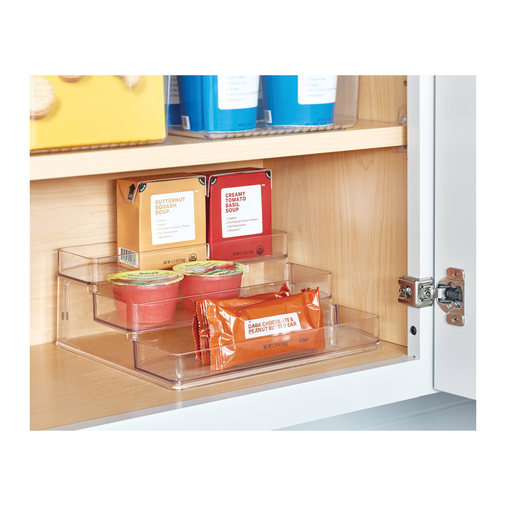 iDESIGN 62130 3-Tier Large Spice Rack, Plastic, Clear, 10-1/4 in L, 9-1/4 in W, 4 in H - 2