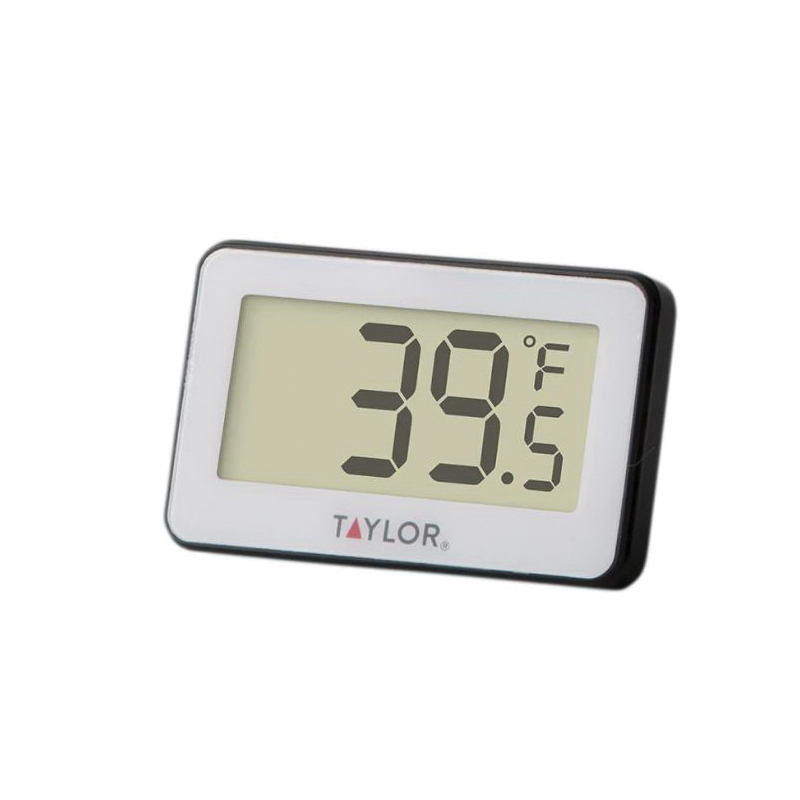 1443 Refrigerator/Freezer Thermometer, -4 to 140 deg F, Digital Display, Black