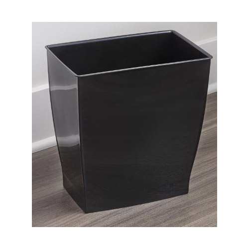 Waste Basket Trash Can, Idesign, 2.5 gal Capacity, Plastic, Black - 2