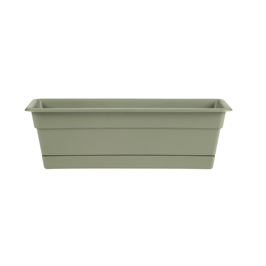 Bloem DCBT30-42 Classic Window Box Planter, 5-3/4 in H, 30 in W, 7-1/2 in D, Rectangular, Dura Cotta Design, Plastic
