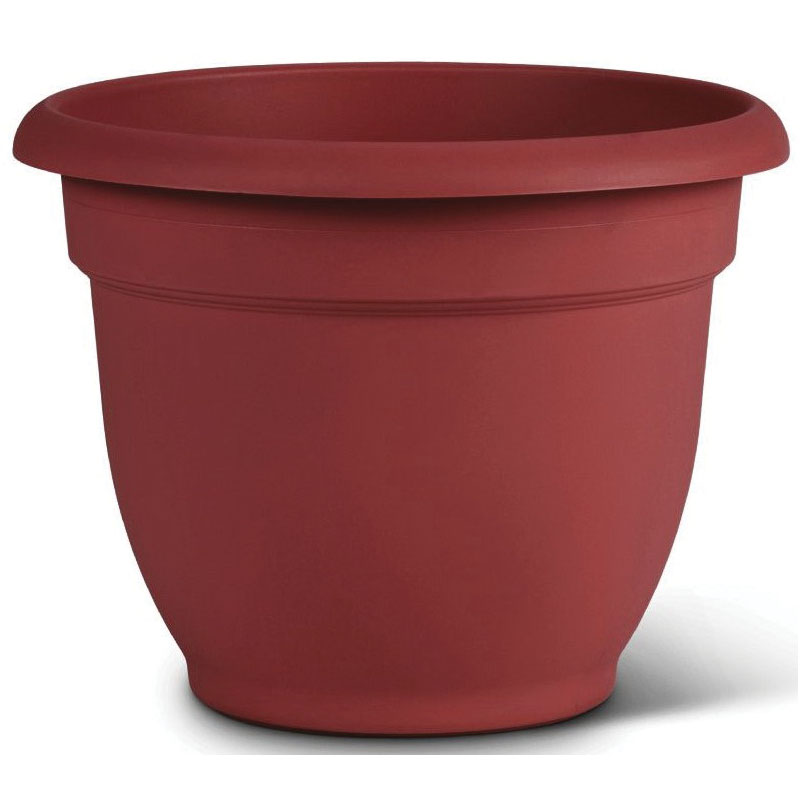 AP1613 Planter, 16 in Dia, 13.7 in H, 17.6 in W, Bell, Ariana Design, Plastic, Burnt Red, Matte