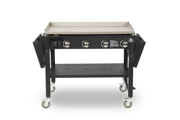 Pit Boss 10554 Outdoor Griddle Grill, 35.04 in H x 76.97 in W x 24.09 in D Dimensons, 62,000 Btu , 4-Burner, Black