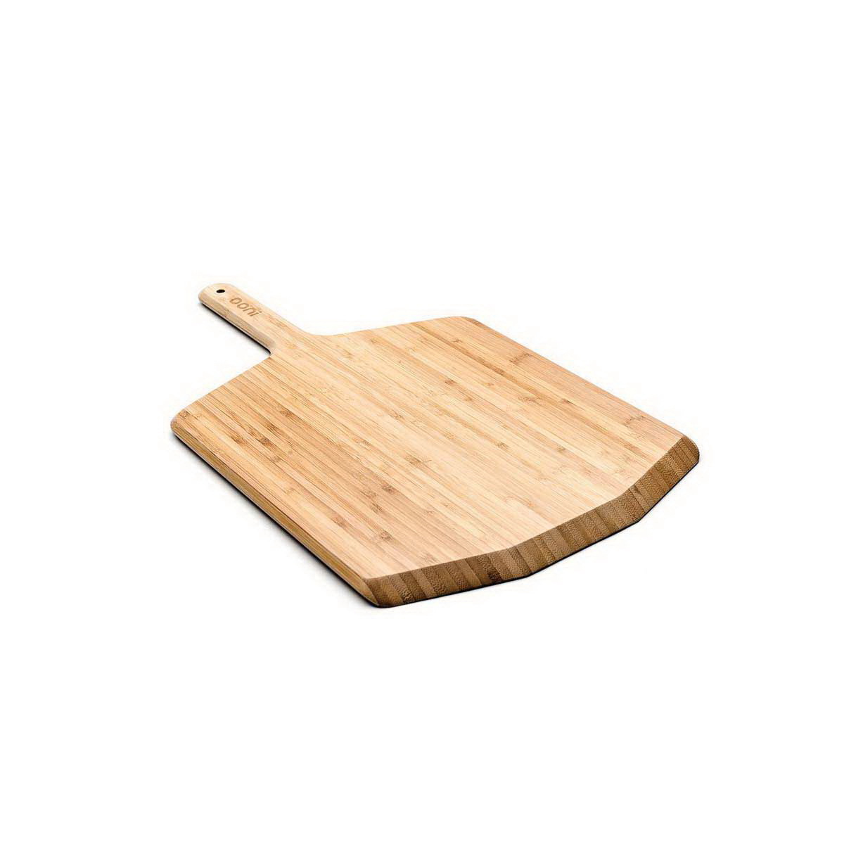 UU-P08200 Pizza Peel and Serving Board, Bamboo Blade, Brown Handle