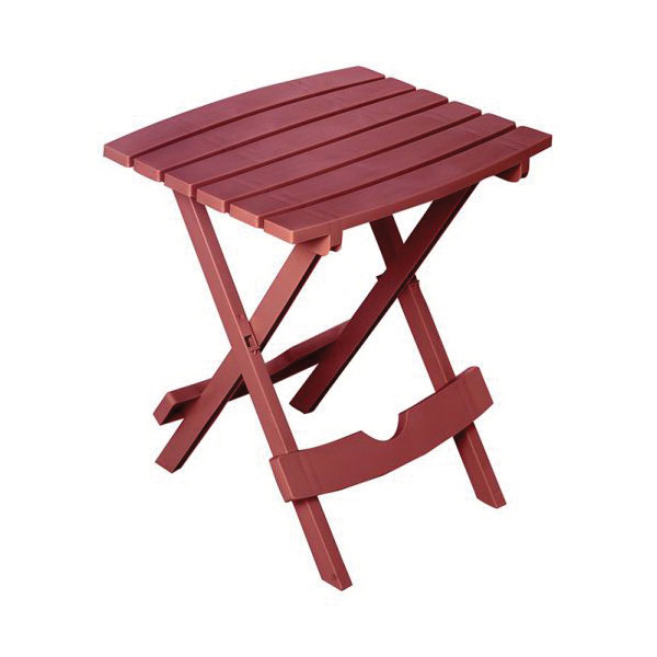 Adams Quik-Fold 8510-95-3734 Side Table, 15-1/4 in OAW, 17-3/8 in OAD, 19-3/4 in OAH, Rectangular, Merlot Tabletop