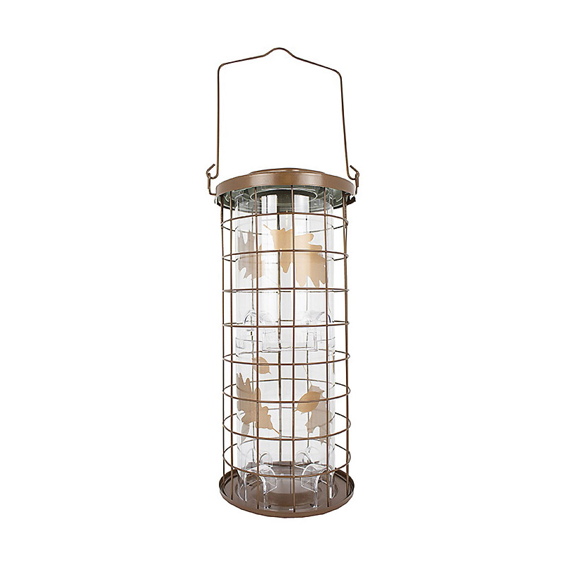 Squirrel Stumper 114B Bird Feeder, 12.9 in H, Wire Cage, 3 lb, Metal/Plastic, Brass, Powder-Coated