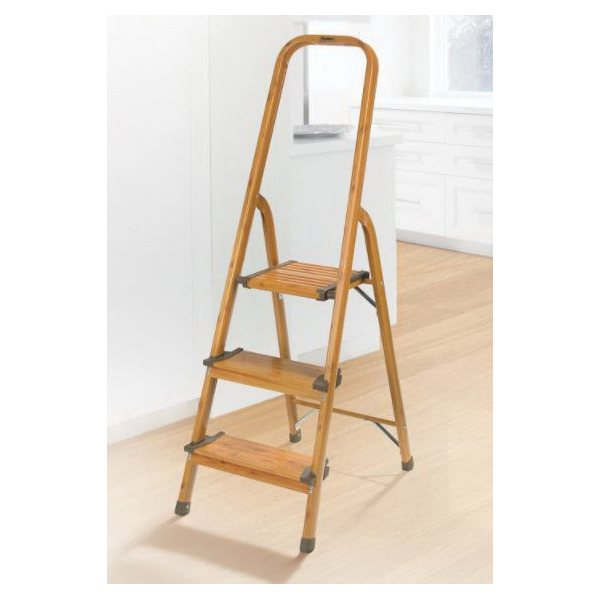 Folding Step Stool, Polder Products, 3-Step, Type II 225 lb, 24-1/2 in Top Step, Aluminum - 2