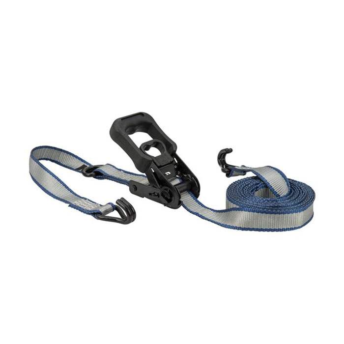 47206 Tie-Down, 1-3/4 in W, 14 ft L, Gray, 1000 lb Working Load, J-Hook End