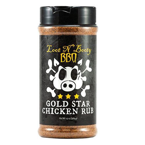 OW88251 Gold Star Chicken Rub, 13 oz, Bottle