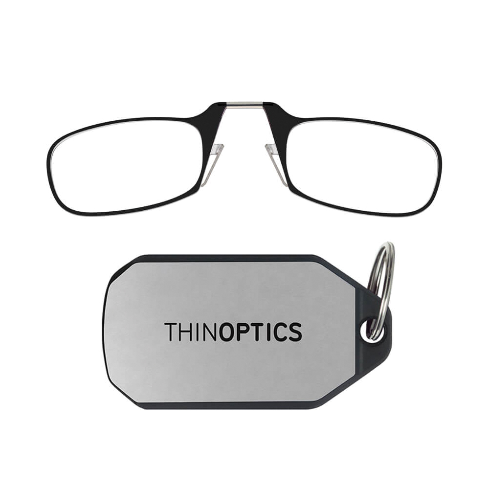 ThinOptics KC2.5BLACKISR Reading Glasses, Polycarbonate Frame, Jet Black Frame - 1