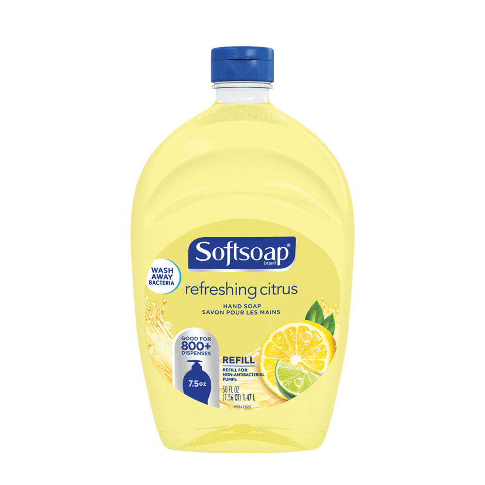 Softsoap US07336A Hand Soap, Liquid, Light Yellow, Refreshing Citrus, 50 oz Bottle