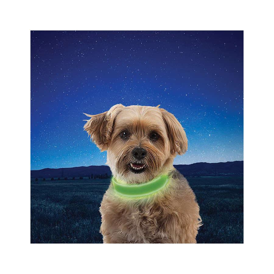 Nite Ize NITEDOG NDCRL-17-R3 Rechargeable Dog Collar, 20 to 24 in Neck, 26.14 in L Collar, 1-1/2 in W Collar - 5