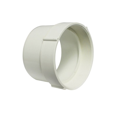 414336BC Pipe Adapter, 6 in, FNPT x Hub, PVC, White