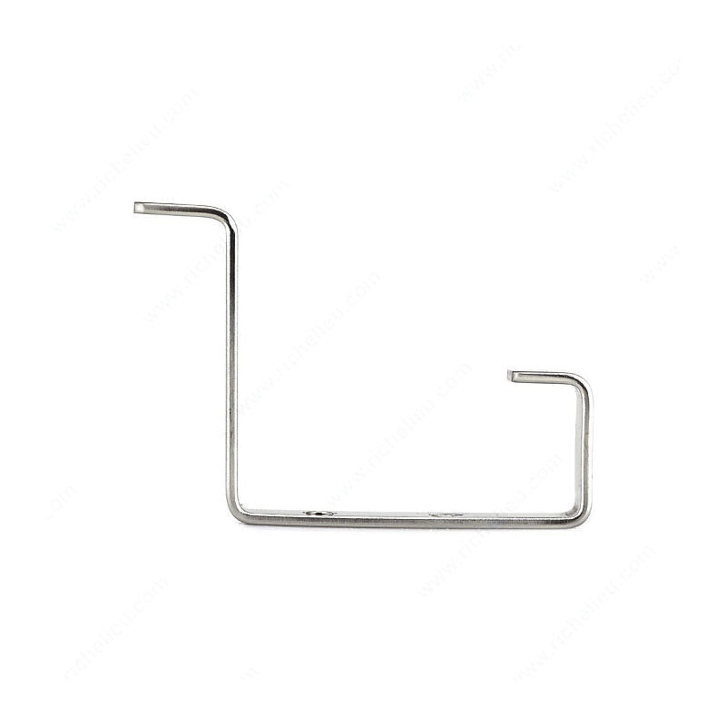Richelieu RH3603301195 Utility Double Hook, 22 lb, Wall Mounting, Metal, Brushed Nickel - 3