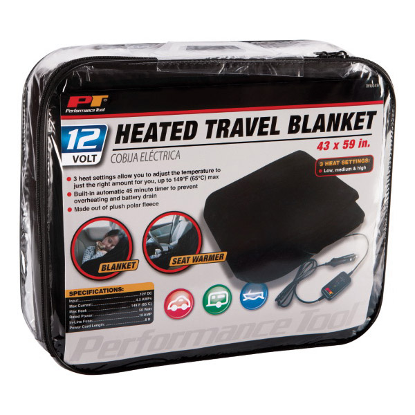 Performance Tool W6049 Heated Travel Blanket 59 in L 43