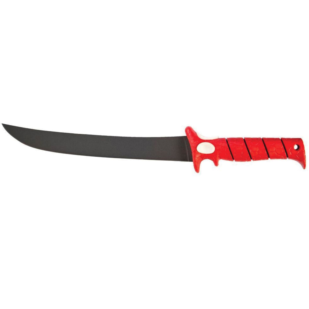 Bubba BB1-12F Flex Fillet Knife, 12 in L Blade, High Carbon Stainless Steel Blade, Rubber Handle, Red Handle - 2
