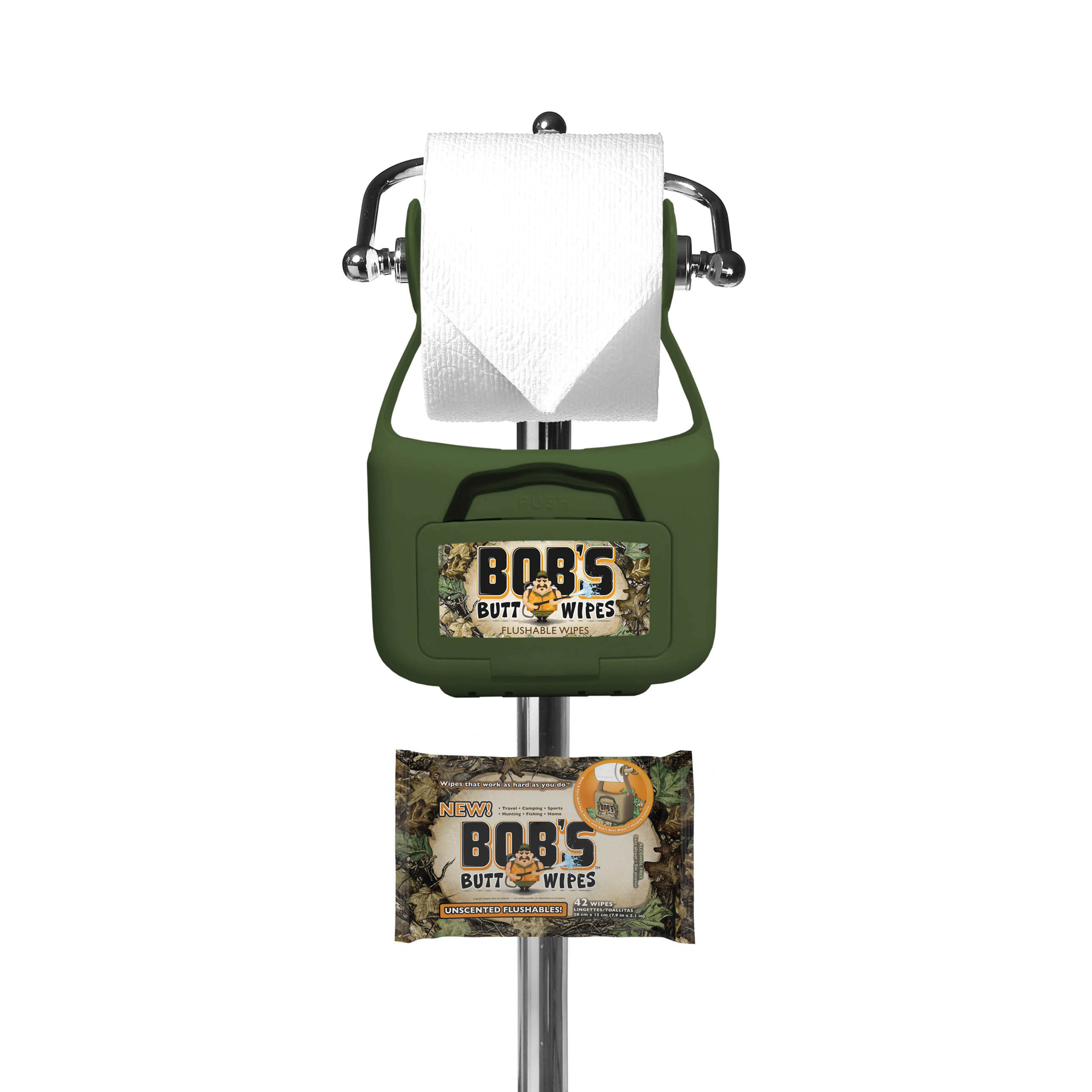 Bobs Butt Wipes BOB300G Dispenser, Green - 4