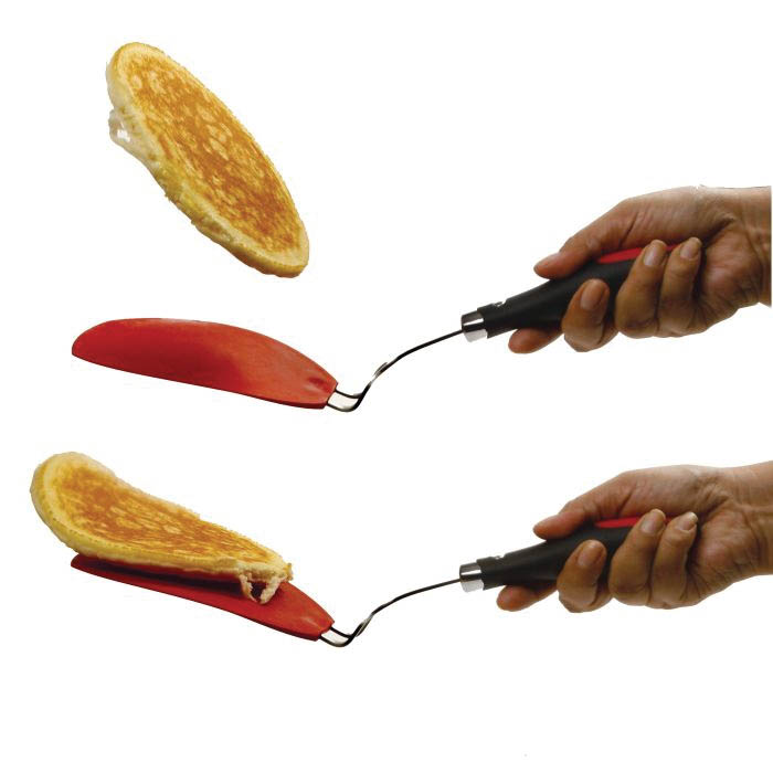 Norpro GRIP-EZ Series 1417R Pancake Spatula, 6-1/4 in W Blade, 13-1/4 in OAL, Stainless Steel Blade, Red - 3