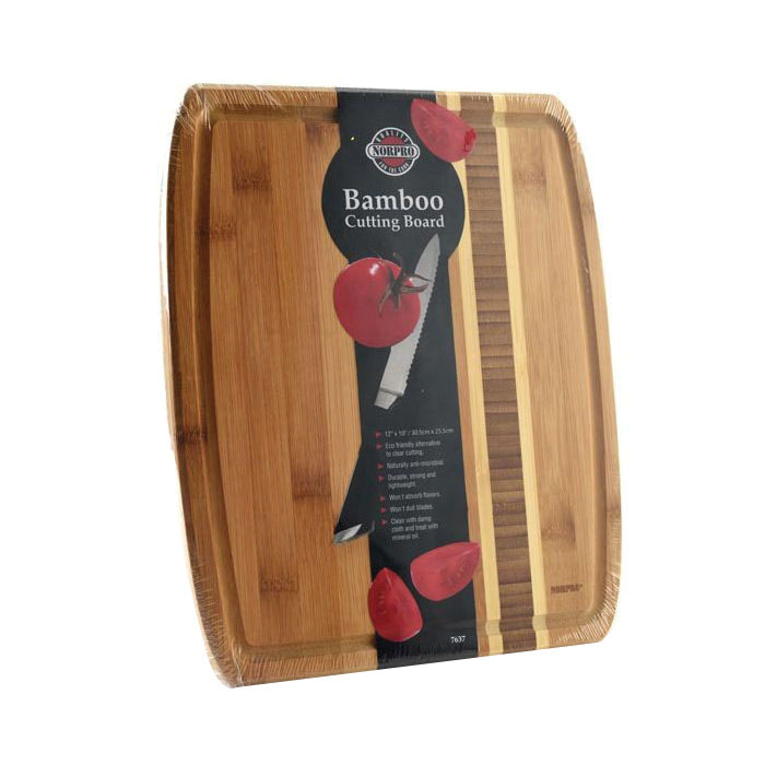 Norpro 7637 Cutting Board, 12 in L, 10 in W, 0.7 in Thick, Bamboo - 3