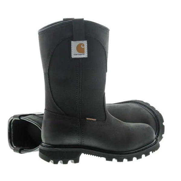 Carhartt CWP1151-BK-8.5 Work Boots, 8.5, Black, Leather Upper, Slip-On Closure - 5