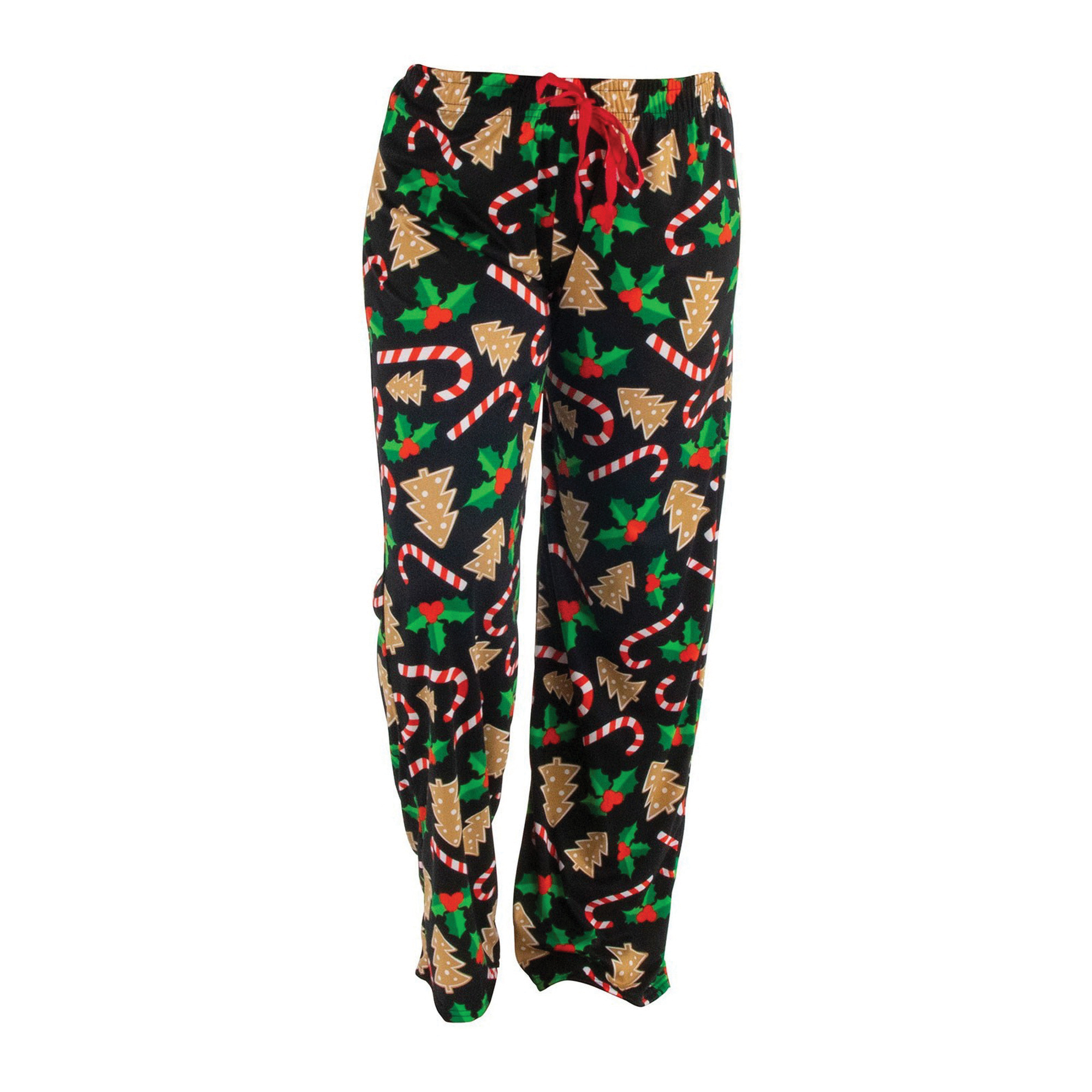 hello mello HMHOL2-HJSM hello mello HMHOL2-HJSM Holly Jolly Lounge Pants, S/M, Black, Stretchable - 1