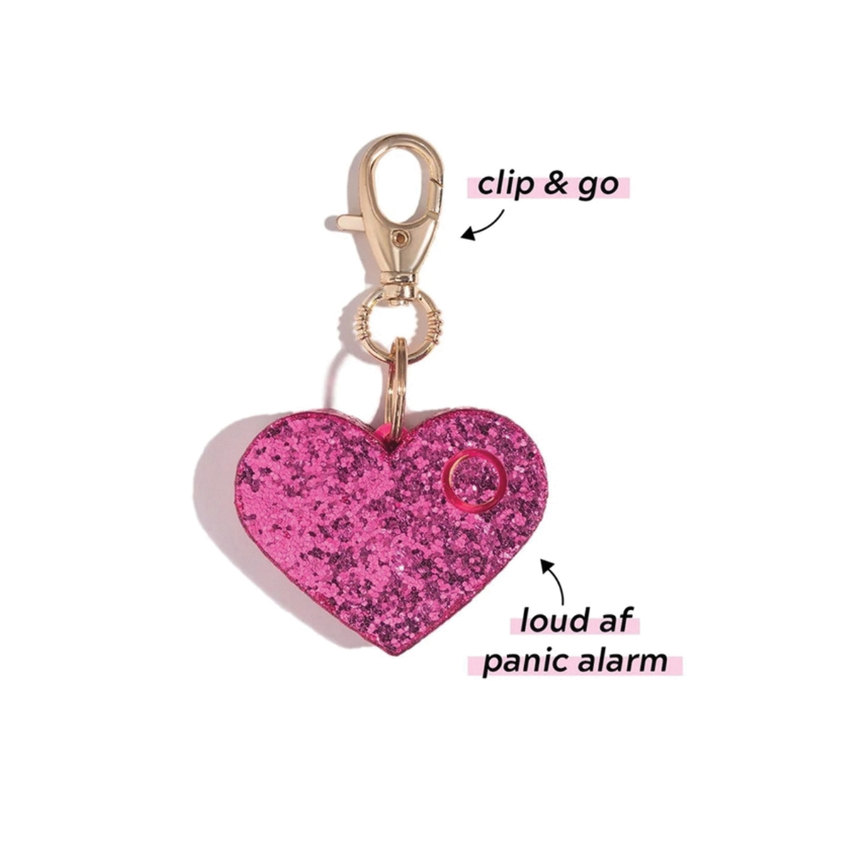 Bling Sting SCA PNKG Super Loud Safety Alarm, 115 dB, Hot Pink Glitter - 3