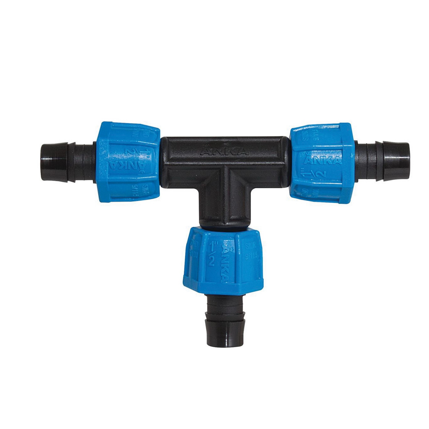 Watts ANKA Series 88005263 Pipe Tee, 1/2 in, Barb x Barb x Barb, Fiberglass Reinforced Nylon, 230 psi Pressure - 2