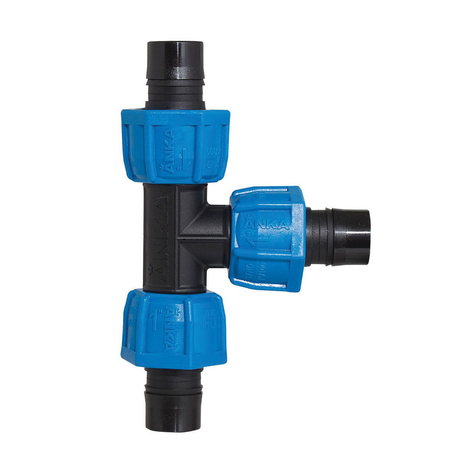 Watts ANKA Series 88005265 Pipe Tee, 1 in, Barb x Barb x Barb, Fiberglass Reinforced Nylon, 230 psi Pressure - 2