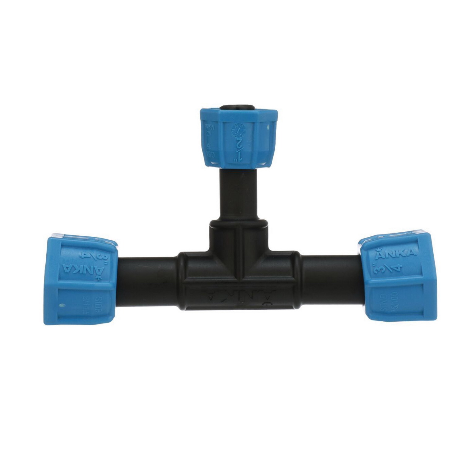 Watts ANKA Series 88005267 Reducing Pipe Tee, 3/4 x 3/4 x1/2 in, Barb x Barb x Barb, Fiberglass Reinforced Nylon - 2