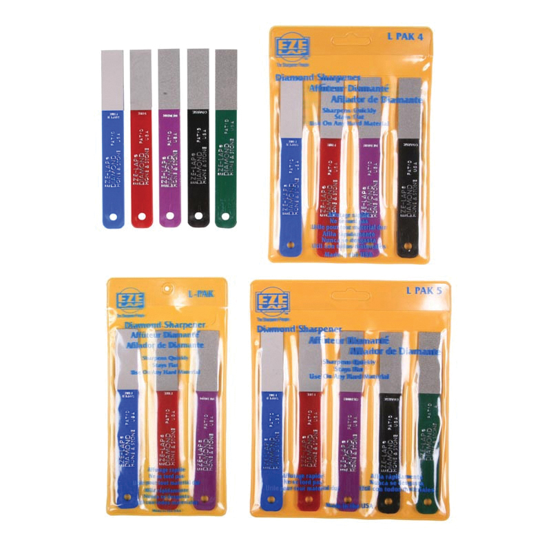 EZE-LAP L Series LM Hone and Stone, 6 in L, 3/4 in W, 3/16 in Thick, 400 Grit, Medium - 3