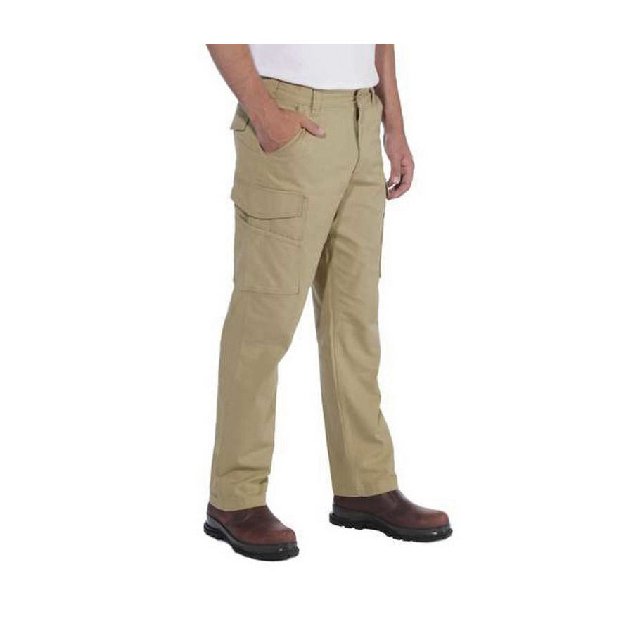 Carhartt 103574-253-32X36 Rigby Cargo Pants, 36 in, 32 in L, Dark Khaki, Relaxed Fit, Stretchable - 3