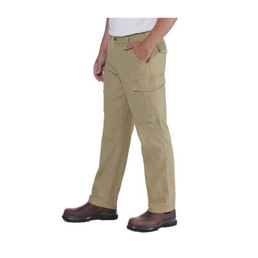 Carhartt 103574-253-32X36 Rigby Cargo Pants, 36 in, 32 in L, Dark Khaki, Relaxed Fit, Stretchable - 4