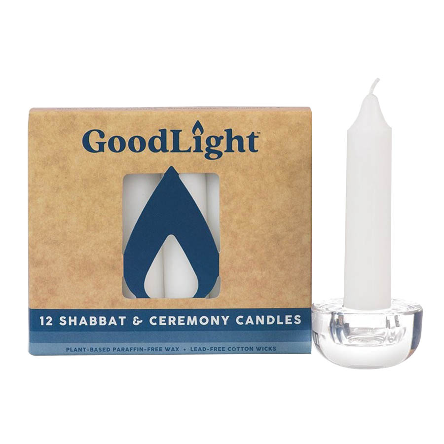 GoodLight Shabbat & Ceremony SHAB Taper in Candle, Unscented Fragrance, 3 hr Burning, White Candle - 1