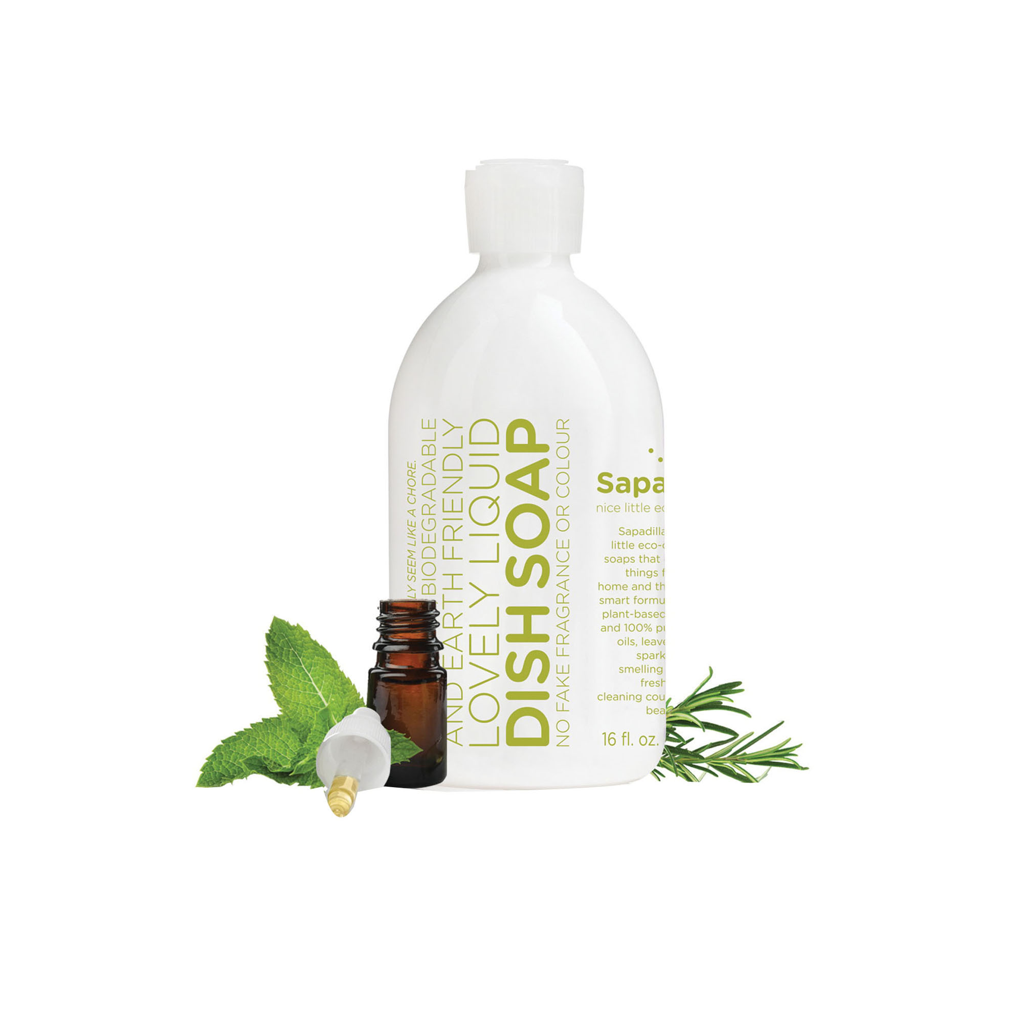 Sapadilla 1812501 Dish Soap, 16 oz Bottle, Liquid, Peppermint, Rosemary - 2