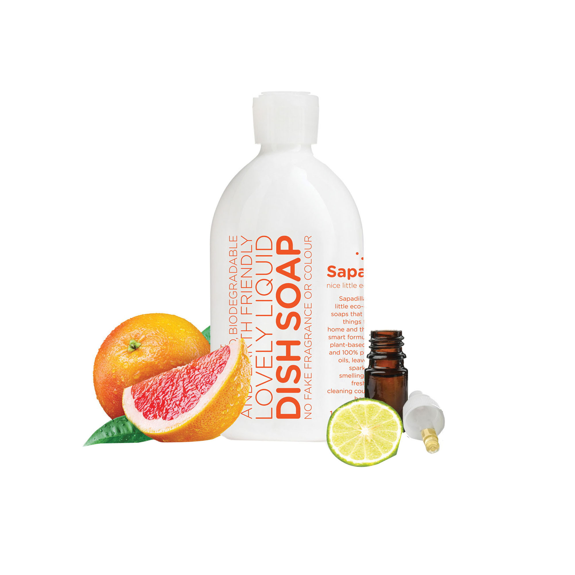 Sapadilla 1812502 Dish Soap, 16 oz Bottle, Liquid, Bergamot, Grapefruit - 2