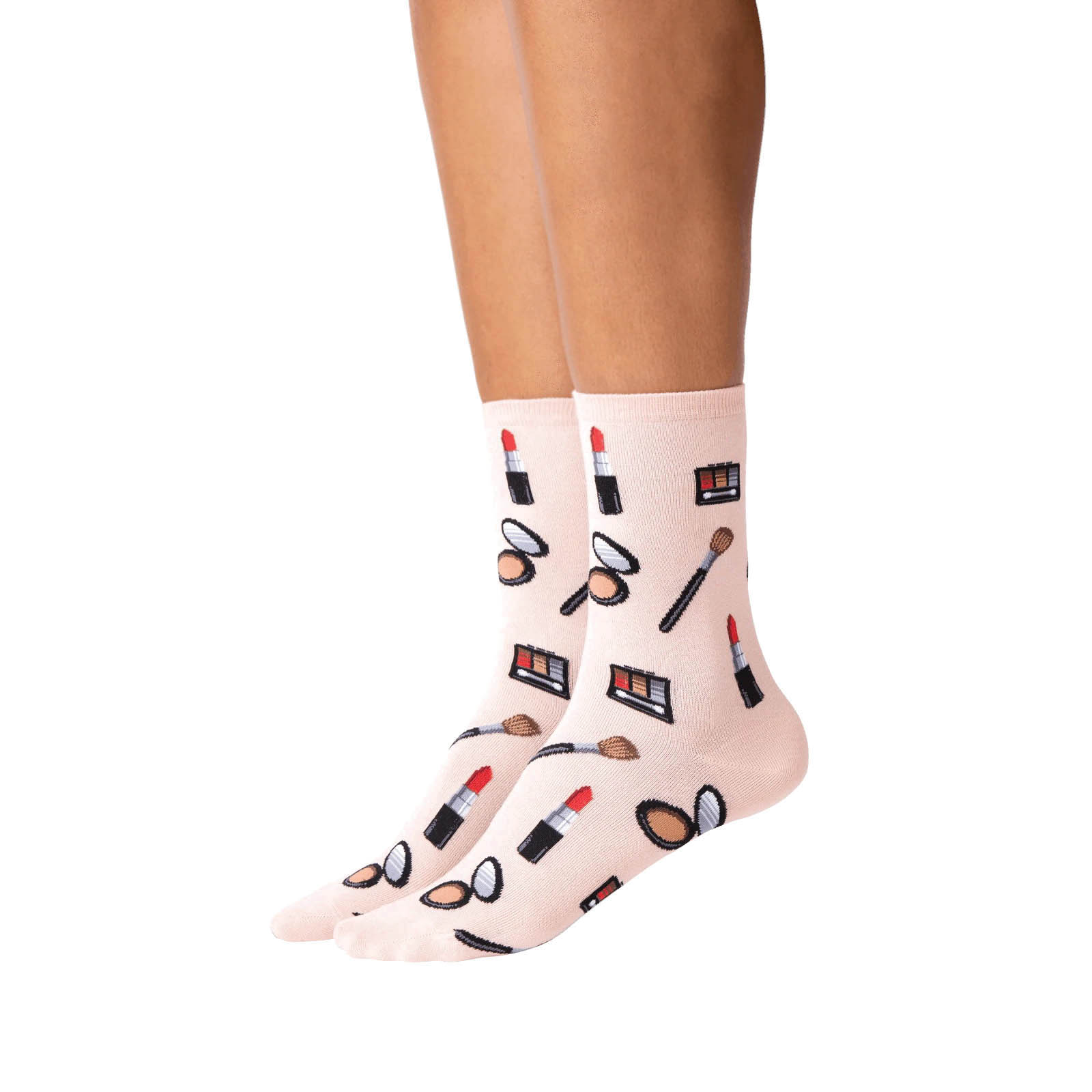 Hotsox HO002776-NRF238 Crew Makeup Socks, Women's, 9 to 11, Cotton/Nylon/Polyester/Spandex, Blush - 2