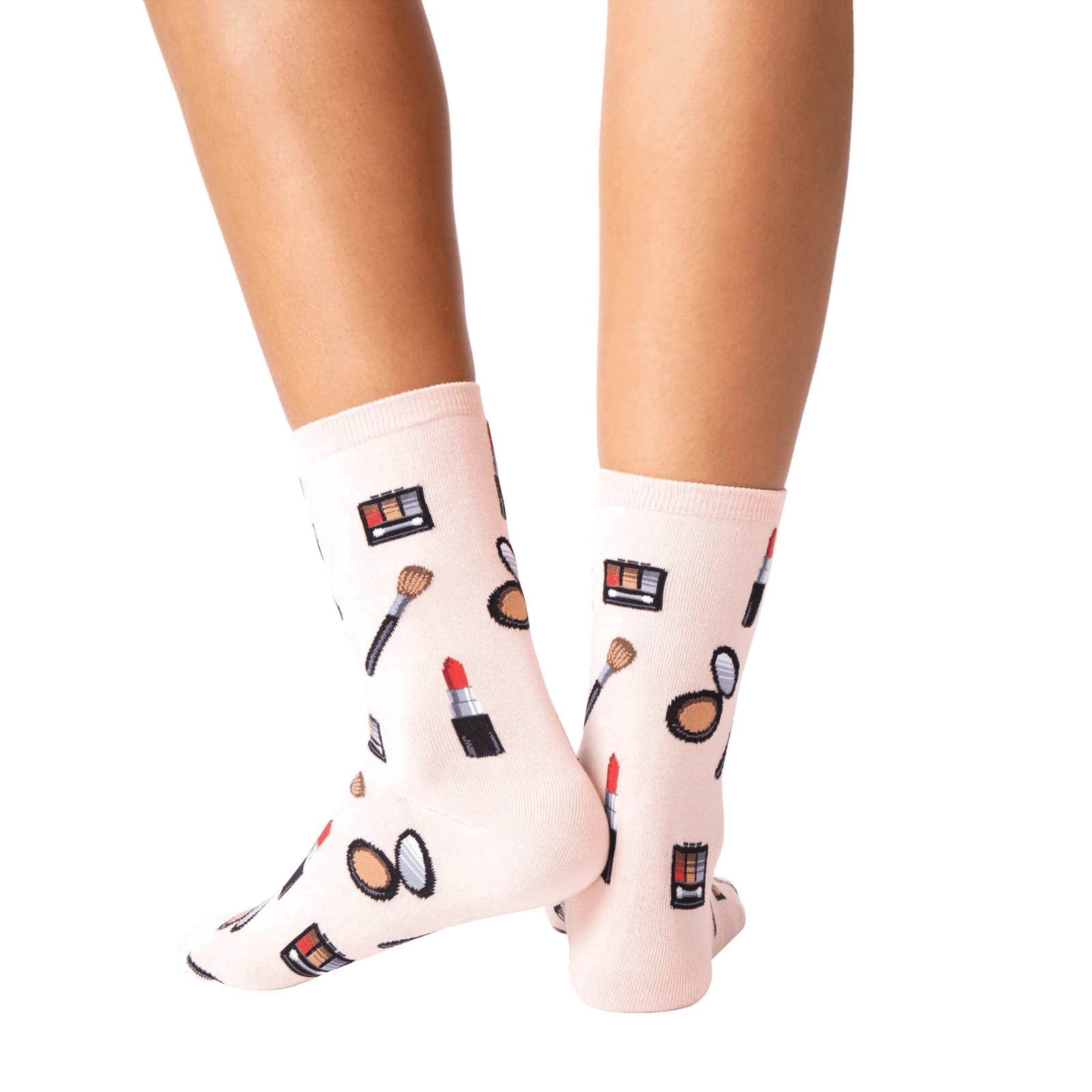 Hotsox HO002776-NRF238 Crew Makeup Socks, Women's, 9 to 11, Cotton/Nylon/Polyester/Spandex, Blush - 3