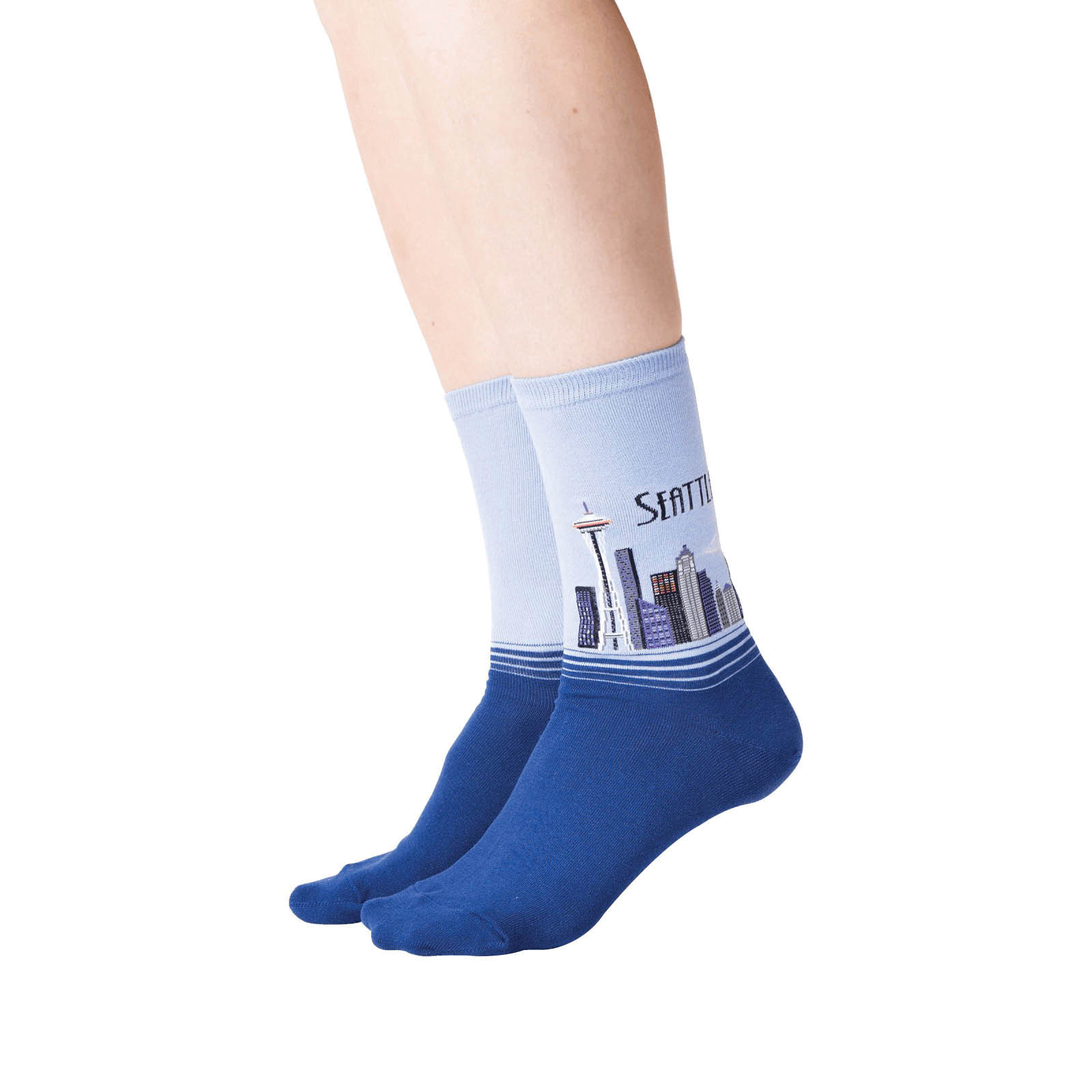 Hotsox HO100111-NRF461 Crew Seattle Socks, Women's, 9 to 11, Cotton/Nylon/Spandex, Coastal Blue - 2
