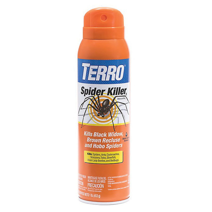 T2302-6 Spider Killer, Liquid, Around Doors, Around Windows, Behind Appliances, Patios, 16 oz Aerosol Can