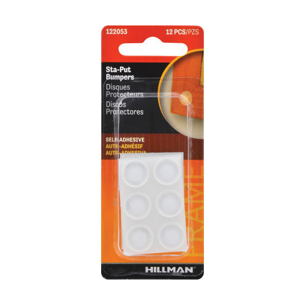 Self-Adhesive Sta-Put Bumper, Hillman, 2 in x 12pk - 2