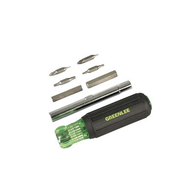 11-in-1 Multi-Tool Driver, Greenlee, 1/4, 3/8, 5/16 in Drive, Phillips, Slotted, Square Recess, Torx Drive - 2