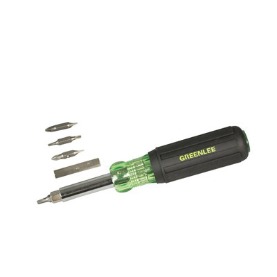11-in-1 Multi-Tool Driver, Greenlee, 1/4, 3/8, 5/16 in Drive, Phillips, Slotted, Square Recess, Torx Drive - 3