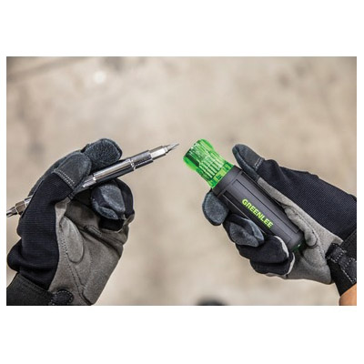 11-in-1 Multi-Tool Driver, Greenlee, 1/4, 3/8, 5/16 in Drive, Phillips, Slotted, Square Recess, Torx Drive - 4