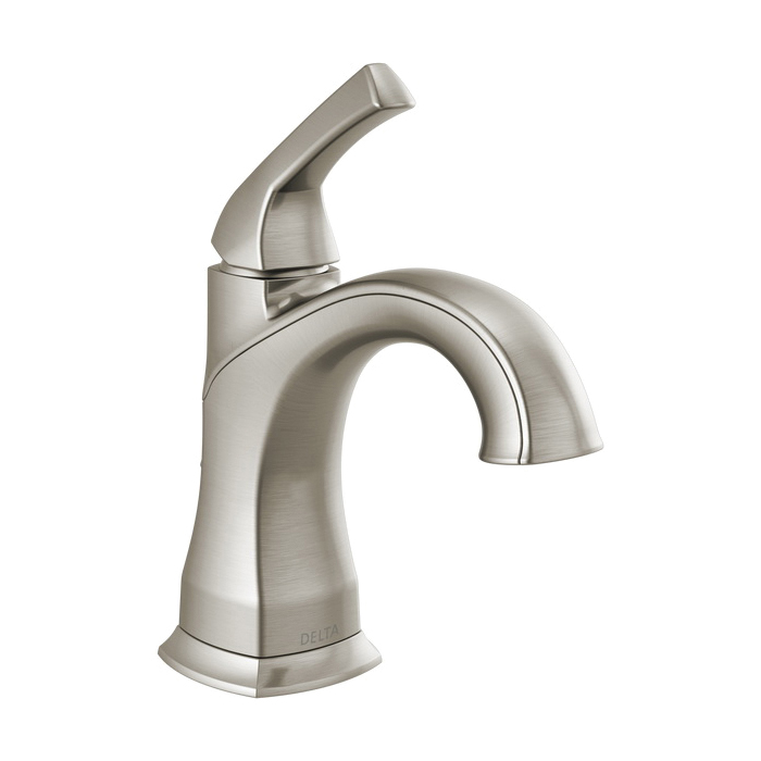 Portwood Bath Faucet, Delta, 1-Handle, Brushed Nickel - 1
