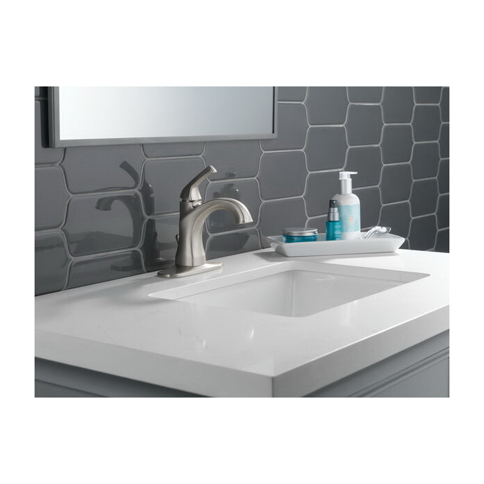 Portwood Bath Faucet, Delta, 1-Handle, Brushed Nickel - 4