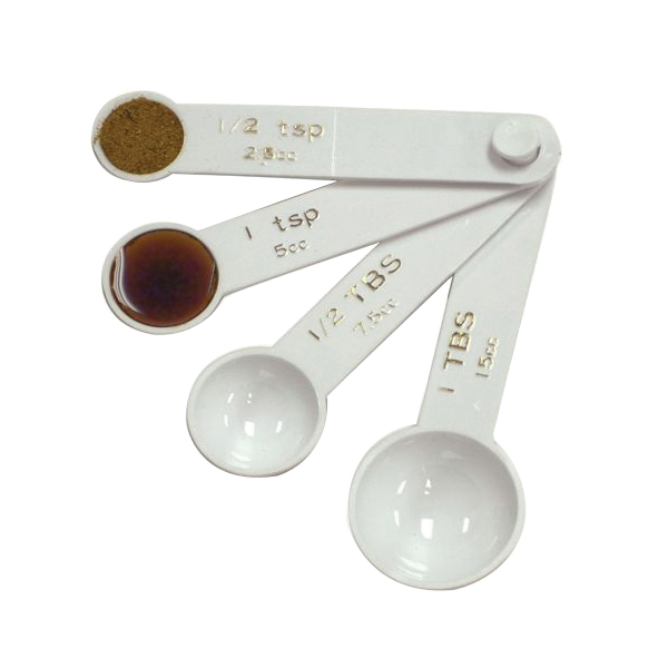 Measuring Spoon Set, Norpro, Plastic, White - 2