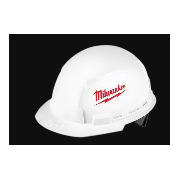 Milwaukee BOLT Series 48-73-1020 Front Brim Hard Hat, Ratchet Suspension, Polyethylene Shell, White, Class: E