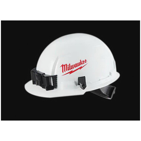 Milwaukee BOLT Series 48-73-1020 Front Brim Hard Hat, Ratchet Suspension, Polyethylene Shell, White, Class: E