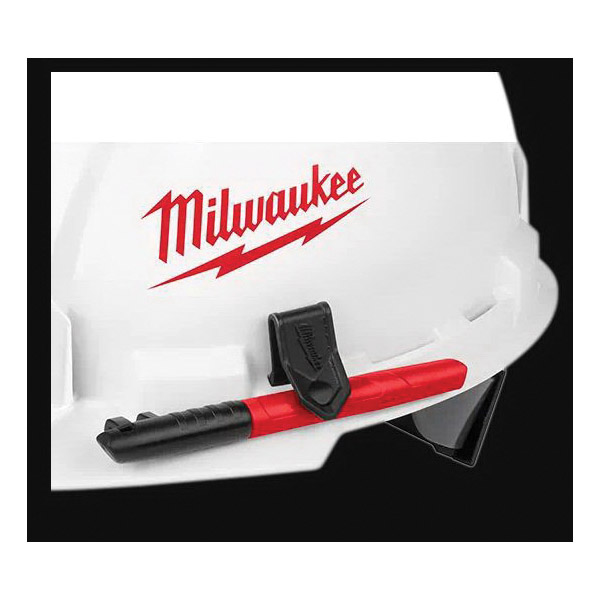 Milwaukee BOLT Series 48-73-1020 Front Brim Hard Hat, Ratchet Suspension, Polyethylene Shell, White, Class: E